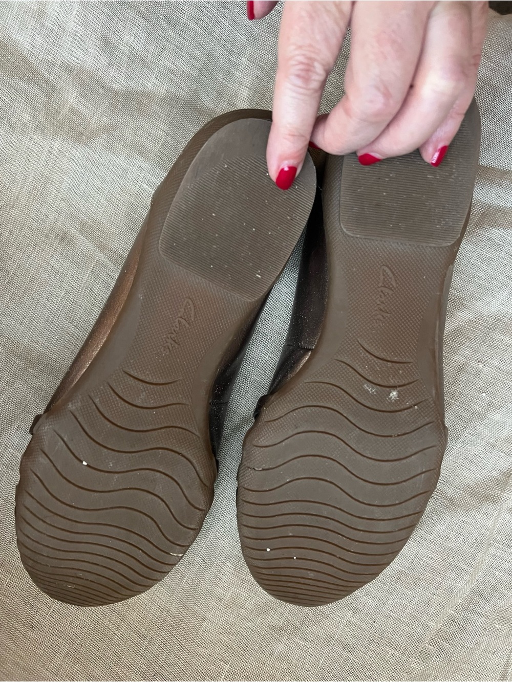 Clarks Metallic Pewter Women's Ballet Flats - Picture 4 of 5
